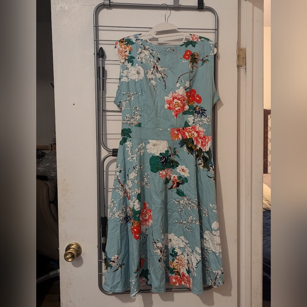 Cotton retro style sun dress XL